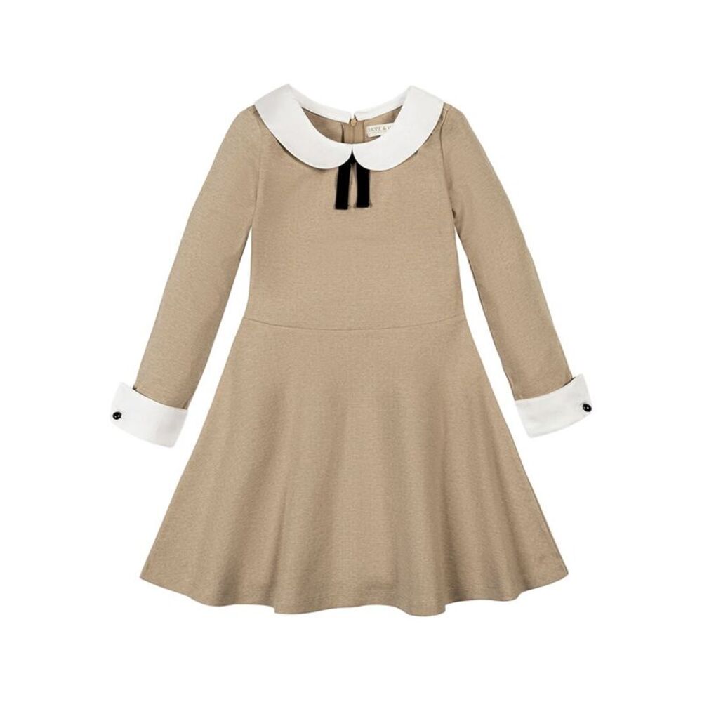 Hope & Henry Girls French Look Ponte Dress With Bow